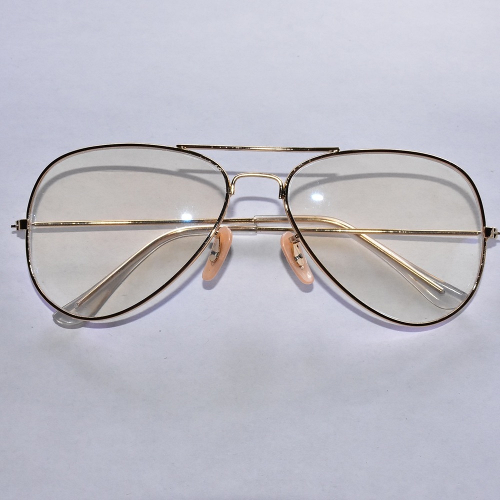 COASION Classic Aviator Glasses Clear Lens